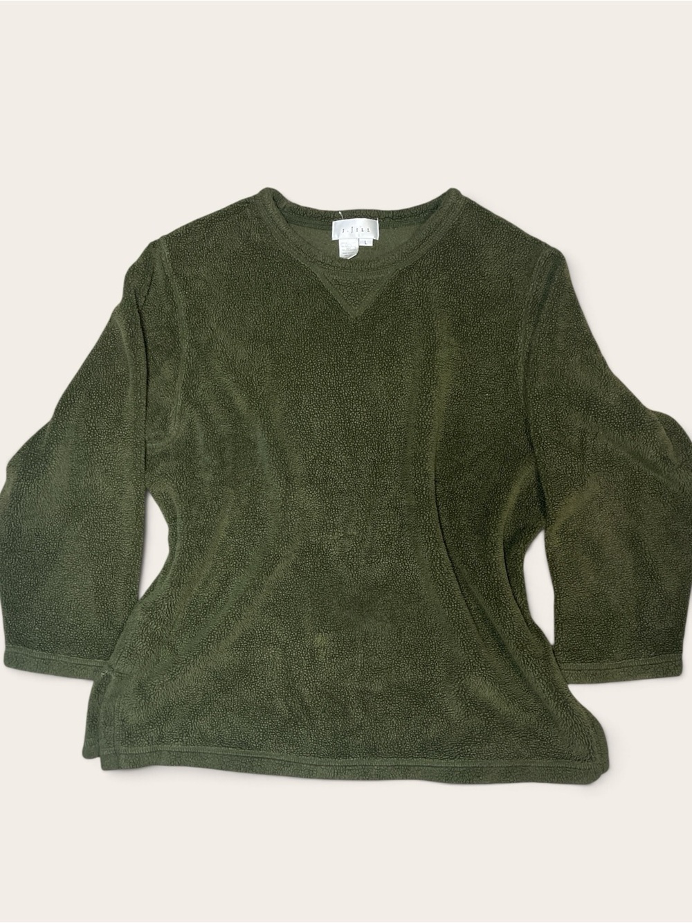 J Jill Olive Green Women's Pullover Fleece Large